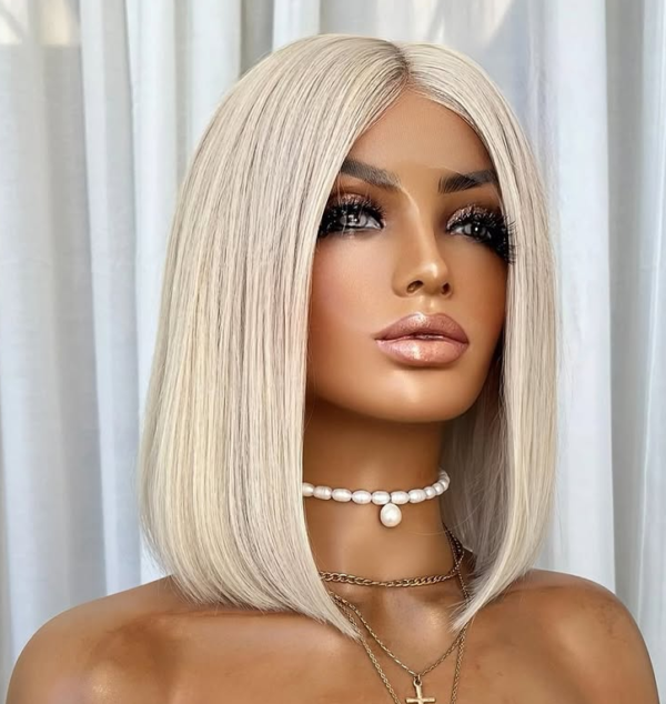 Free Shipping QY Hair Blonde Color Wig In Stock Virgin Hair With 10 Inch 150% Density Wigs In Preplucked Hairline
