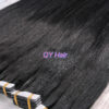 QY Tape In Hair Cuticles Aligned Natural Remy Hair Black Color In Stock Fuller Ends Can Be Bleached To Blonde Color 10-28 Have Available
