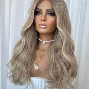 QY Hair Ombre Blonde Color 13*4 Lace Front Wig Free Shipping Water Wave 22 Inch 180% Density Small Knots Customize Wig